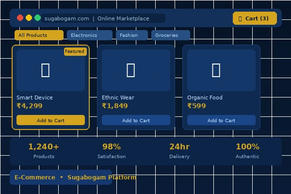 Sugabogam e-commerce platform — online marketplace with product listings